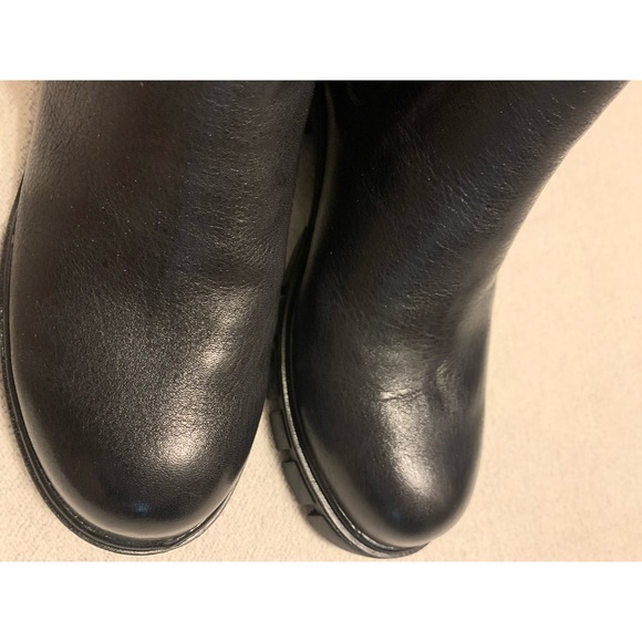 Vepose Chelsa Leather Lug Sole Platform Black Memory Foam NWOT 7.5 Bootie - Picture 7 of 10